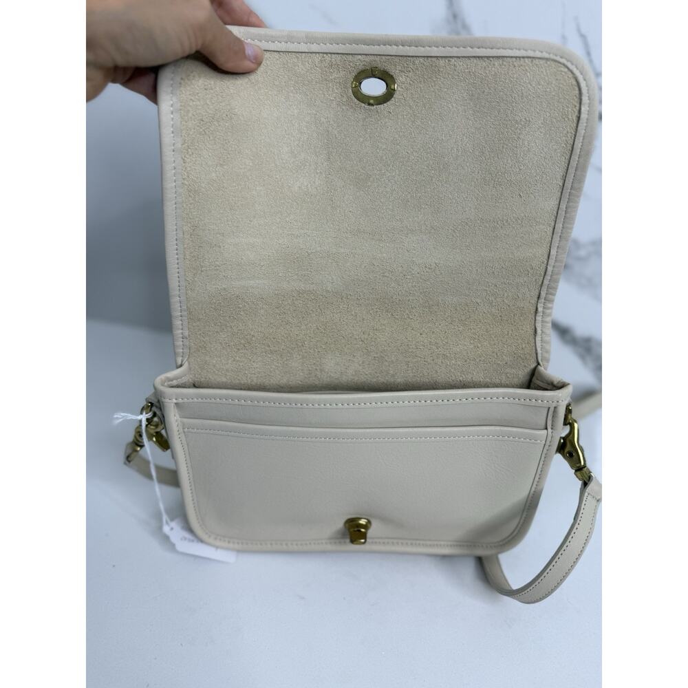 Vintage 80’s Rare Leather Coach Ivory Clutch Crossbody Bag 009-1020 USA - Picture 9 of 11